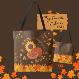Bright and Delightful My Favourite Colour is Fall Tote Bag