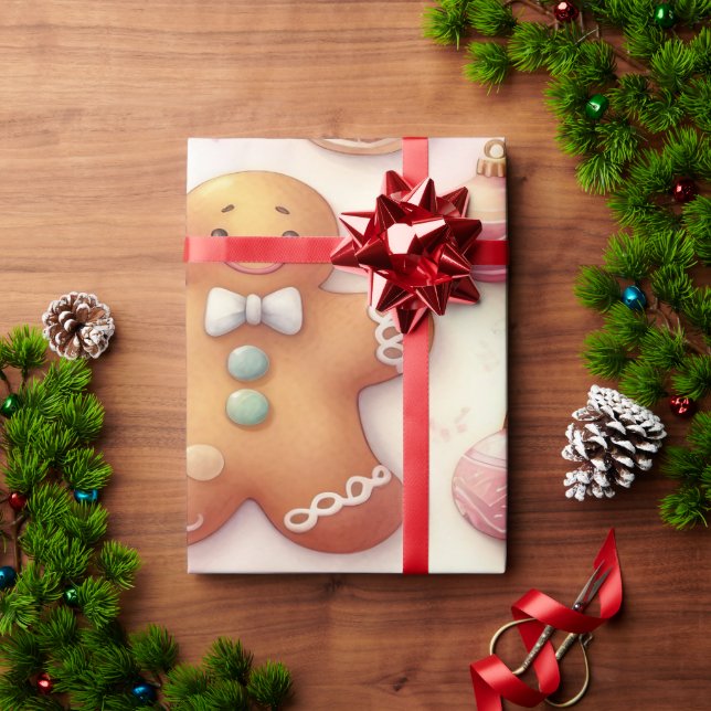 Bright and festive Christmas wrapping paper design (Holiday Gift)