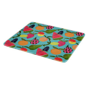 Bright and Fruity Glass Cutting Board