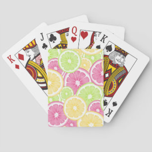 Bright and Fun Citrus Pop Summer Playing Cards