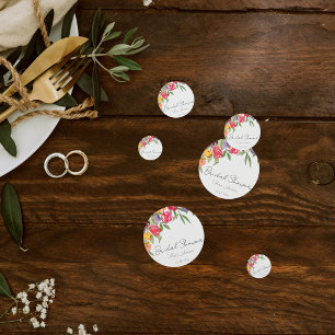 Bright and Fun Tulips Bridal Shower Confetti