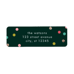 Bright and Merry Holiday Return Address Labels