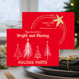 Bright and Shining Christmas Holiday Party Card