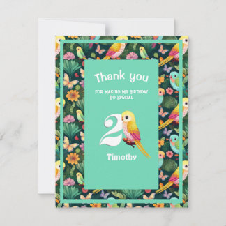 Bright and Tropical Thanks: A 2nd Birthday  Thank You Card