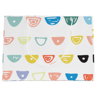 Bright and Vibrant Pattern Large Gift Bag