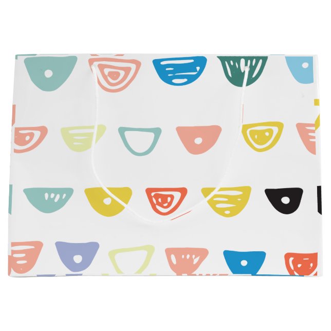 Bright and Vibrant Pattern Large Gift Bag (Front)