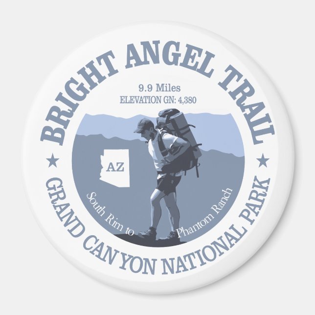 Bright Angel Trail (rd) Magnet (Front)