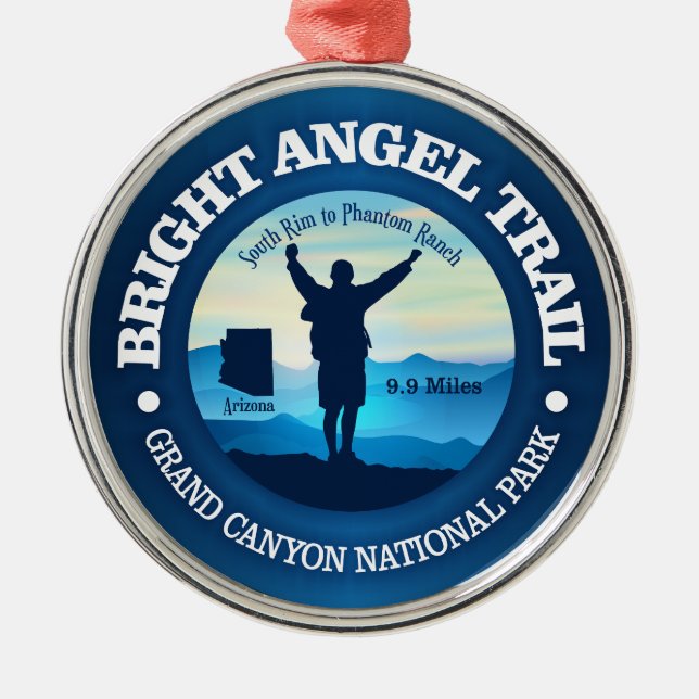 Bright Angel Trail (V) Metal Tree Decoration (Front)