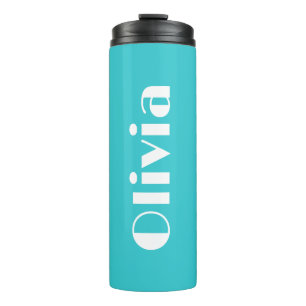 Bright Aqua Tumbler With Name   Editable