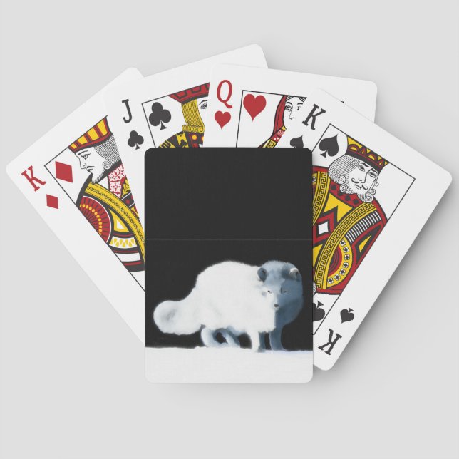 Bright Arctic Fox Playing Cards (Back)