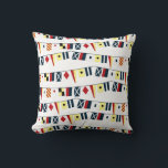 Bright Array of Nautical Flags Pillow<br><div class="desc">Bright array of different nautical flags on a white background.</div>