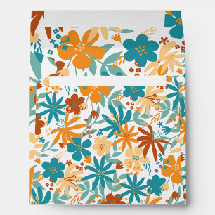 Bright Art Elegant Multicolor Abstract Wildflower  Envelope