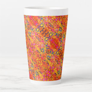 Bright artistic paisley floral latte mug