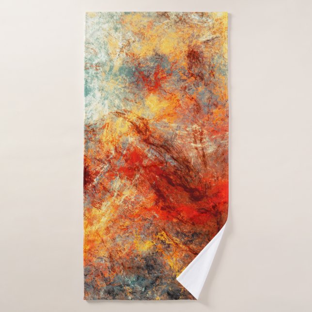 Bright artistic splashes. Abstract painting colour Bath Towel (Bath Towel)