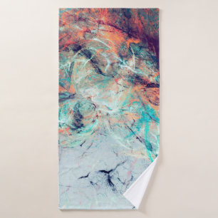 Bright artistic splashes. Abstract painting trendy Bath Towel