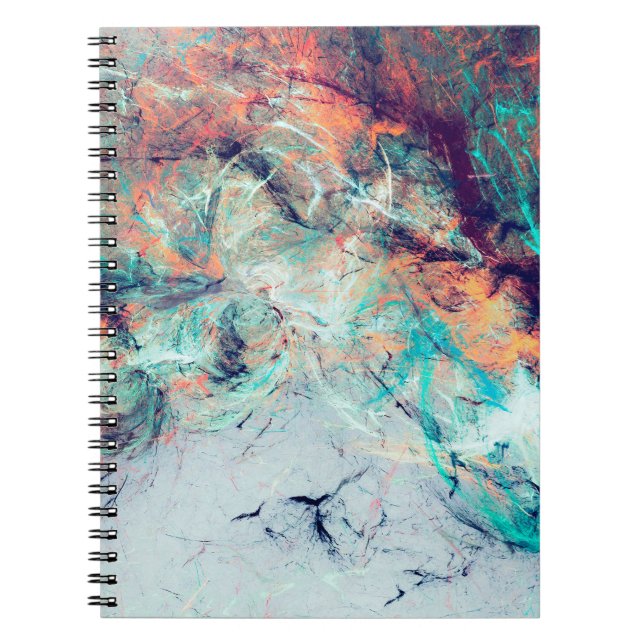 Bright artistic splashes. Abstract painting trendy Notebook (Front)