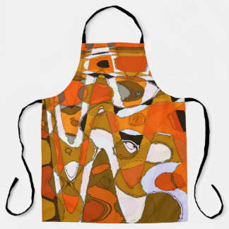 Bright autumn circles: abstract pattern. apron