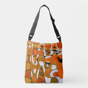 Bright autumn circles: abstract pattern. crossbody bag