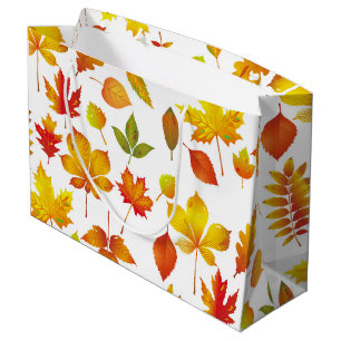 Bright Autumn Leaves Large Gift Bag