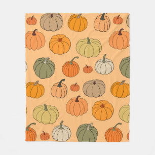 Bright autumn vintage seamless pattern background  fleece blanket