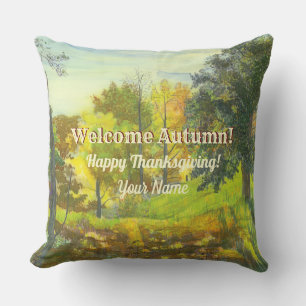 Bright Autumn watercolor Cushion
