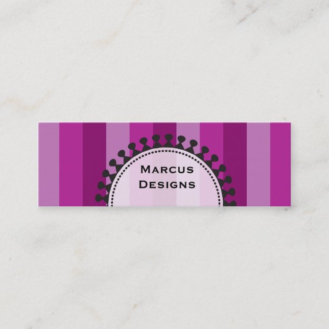 Bright Awnings Skinny Purple Business Cards (Front)