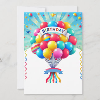 Bright Balloons Invitation