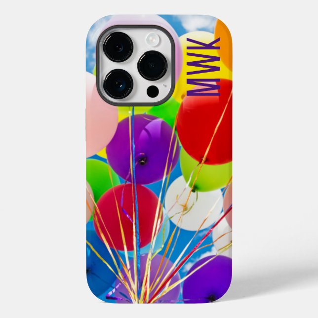 Bright Balloons Monogram Case-Mate iPhone C Case-Mate iPhone Case (Back)