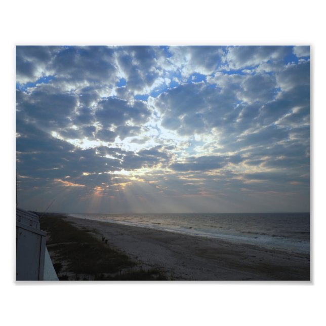 Bright Beach Morning - Oak Island, NC Photo Print (Front)