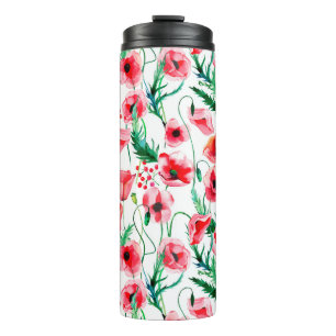 Bright beautiful wonderful summer autumn herbal fl thermal tumbler