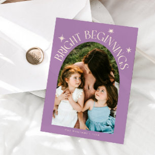 Bright Beginnings Lilac Arch New Years Holiday Card