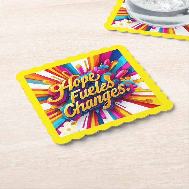 "Bright Beginnings" Paper Coaster (Angled)