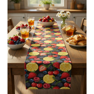 Bright Berries & Lemon Table Runner