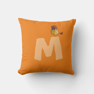 Bright Bird Monogram Cushion
