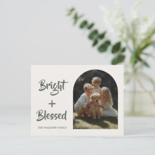 Bright & Blessed Photo Family Holiday Card
