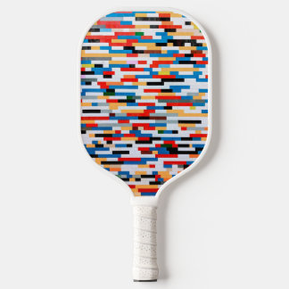 Bright Block Pattern Pickleball Paddle