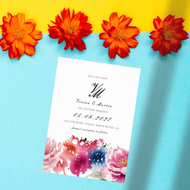 Bright Bloom Blossom Save The Date Invitation (Creator Uploaded)