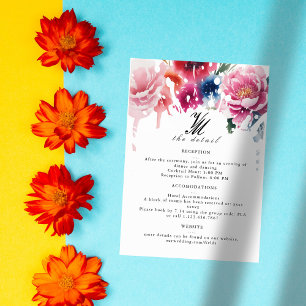 Bright Bloom Blossom Wedding Wedding Detail Card