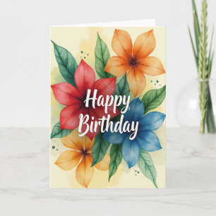 Bright Bloom Watercolor Card