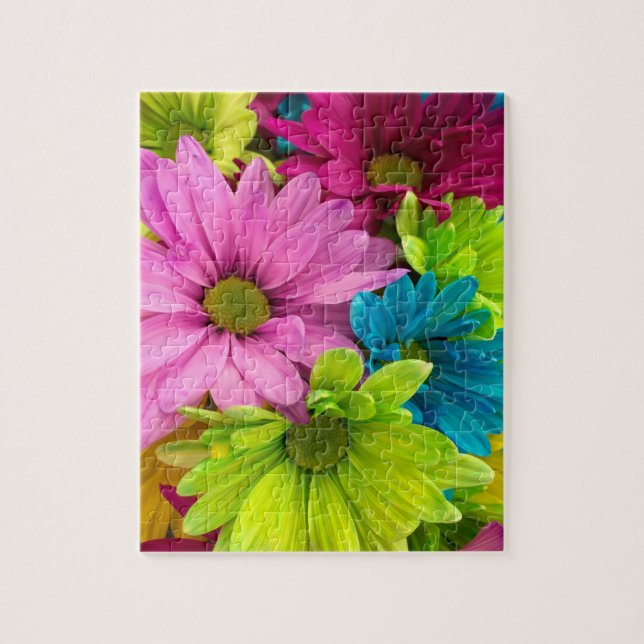 Bright Blooming Multicolored Wild Flowers Jigsaw Puzzle (Vertical)