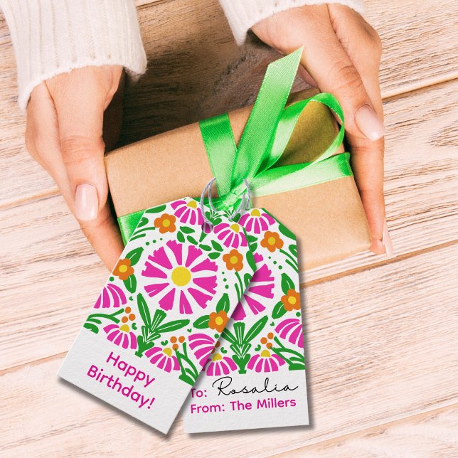 Bright Blooms Birthday Cheer! Gift Tags (Creator Uploaded)