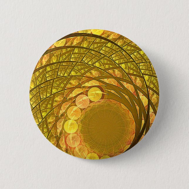 Bright Blossom Moon 6 Cm Round Badge (Front)