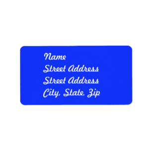 Bright Blue Address Sticker