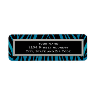 Bright Blue and Black Zebra Stripes