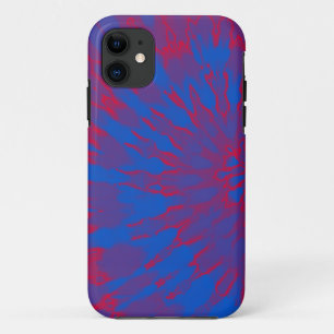 Bright Blue and Red Spiral Tie Dye Case-Mate iPhone Case