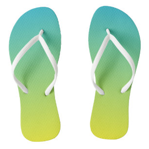 Bright Blue and Yellow Gradient Jandals