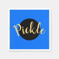 Bright Blue Black Middle Circle Pickleball Motto