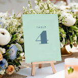 Bright Blue Bold Typography Table Number Card<br><div class="desc">This vibrant and playful wedding table number card features a burst of colour! Chic and fun fonts paired with a cheerful blue background make this a joy to add to your wedding day. The design duplicates on the reverse side. Pair with the Blooming Joy wedding invitation collection for spring and...</div>