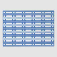 Bright Blue Bone Inlay Border Dots Decoupage Paper
