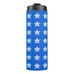 Bright Blue Celebration Star Thermal Tumbler